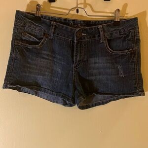 Amethyst Jeans Blue Jean Shorts Distressed Cut-Offs